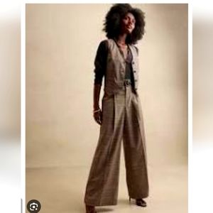 Banana Republic plaid culotte 2 pice suit